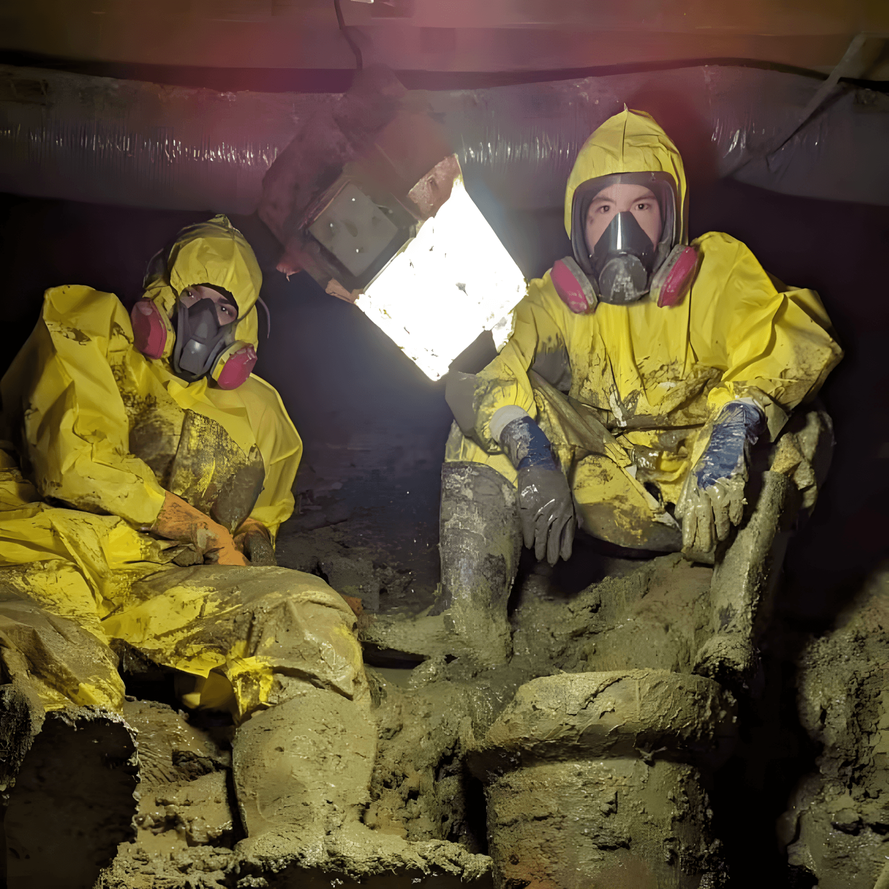 Micronix mold remediation crew working in Southeast Michigan